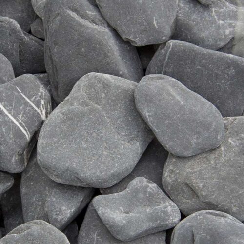flat pebbles zwart 30/60 Bodemgigant