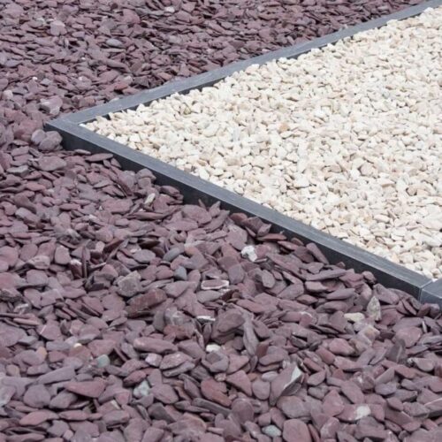 Flat pebbles paars aangelegd